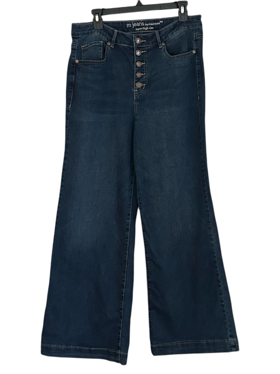 Maurices Denim - Maurices High-Rise Super Wide Leg Jeans - Dark Blue Size 12 Palazzo